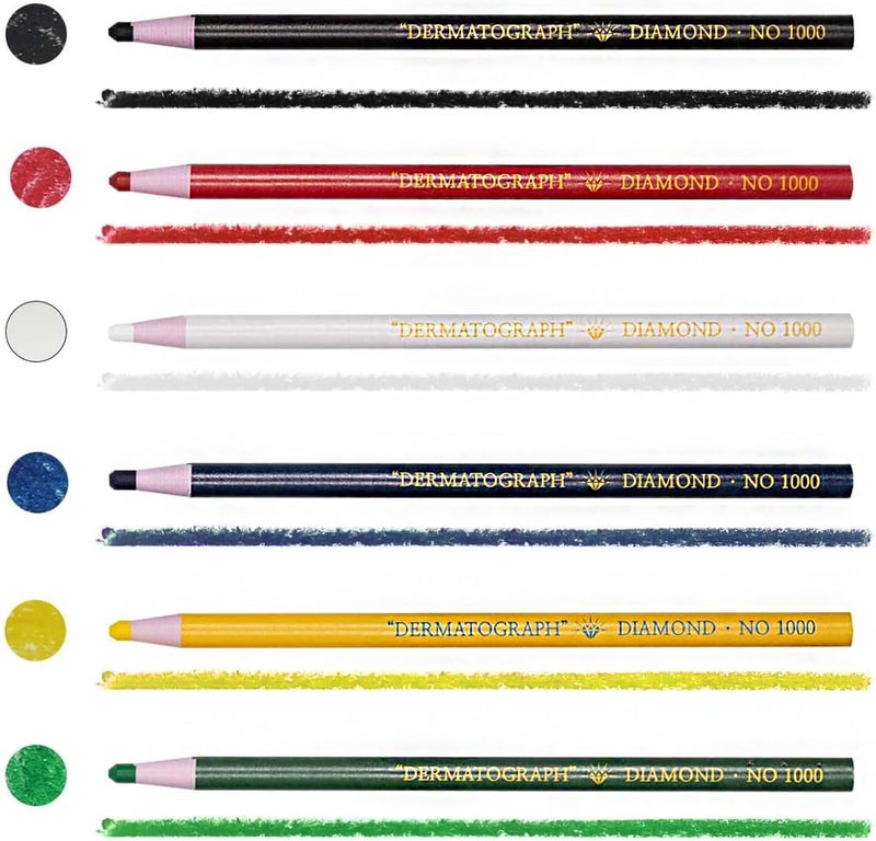 LENITH Korean Glass Markers Grease Pencils Peel-Off Type Grease Pencils China and Porcelin Marker/Wax pencil for Vinyl, Metal, Skin, Paper, window glass, Checking Markers (12 Pencils) Color:Yellow - Image 5